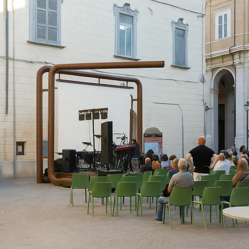 Palco piazza Ginevra, Pergola